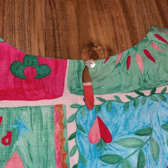 Paper Heart women’s dress large 12 14 mini shift colorful pattern boho pockets - Picture 7 of 10